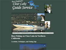 Tablet Screenshot of clearlakeguideservice.com
